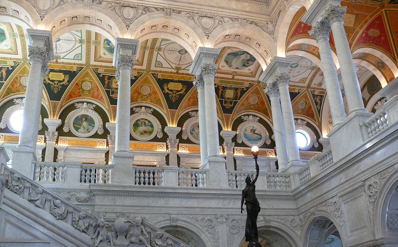 Edificio Thomas Jefferson - Corridoio sud, autunno, Libreria del Congresso, 1896, Washington, DC 1